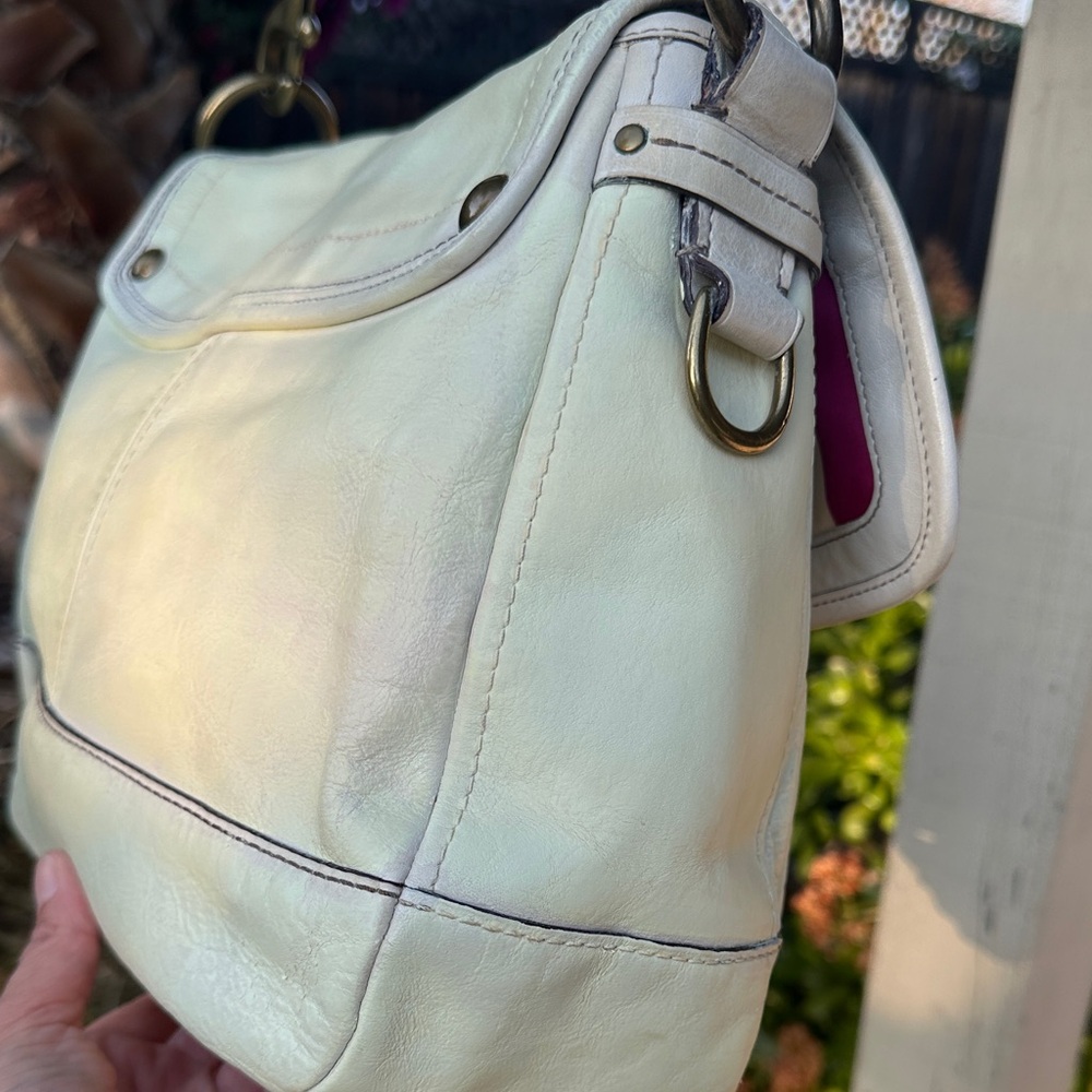 Vintage Coach 65th Anniversary Legacy Line 2006-2008 Ivory Leather Ali Bag - Picture 15 of 15